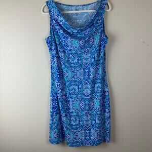 Title Nine Womens Geometric Dress Size M Stretch Travel Casual Athleisure Resort